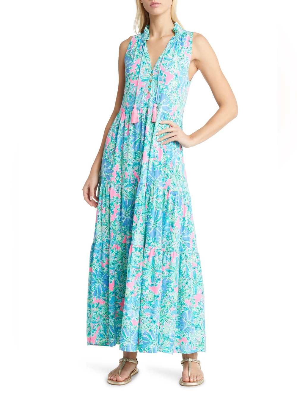 Lilly Pulitzer Malone Tropical Maxi Dress - Picture 2 of 9